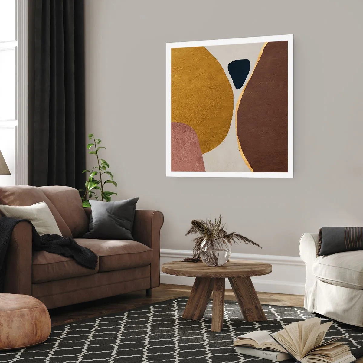 Plakát - Abstrakce – místo v prostoru - 40x40 cm