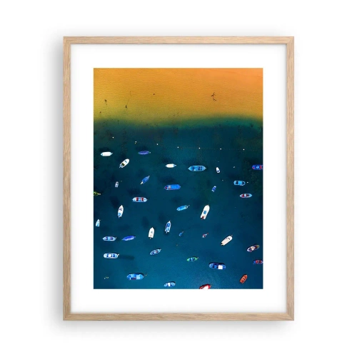 Plakát v rámu světlý dub - Prázdninová hra - 40x50 cm