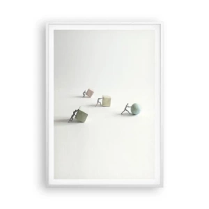 Plakát v bílém rámu - Život samotný - 70x100 cm