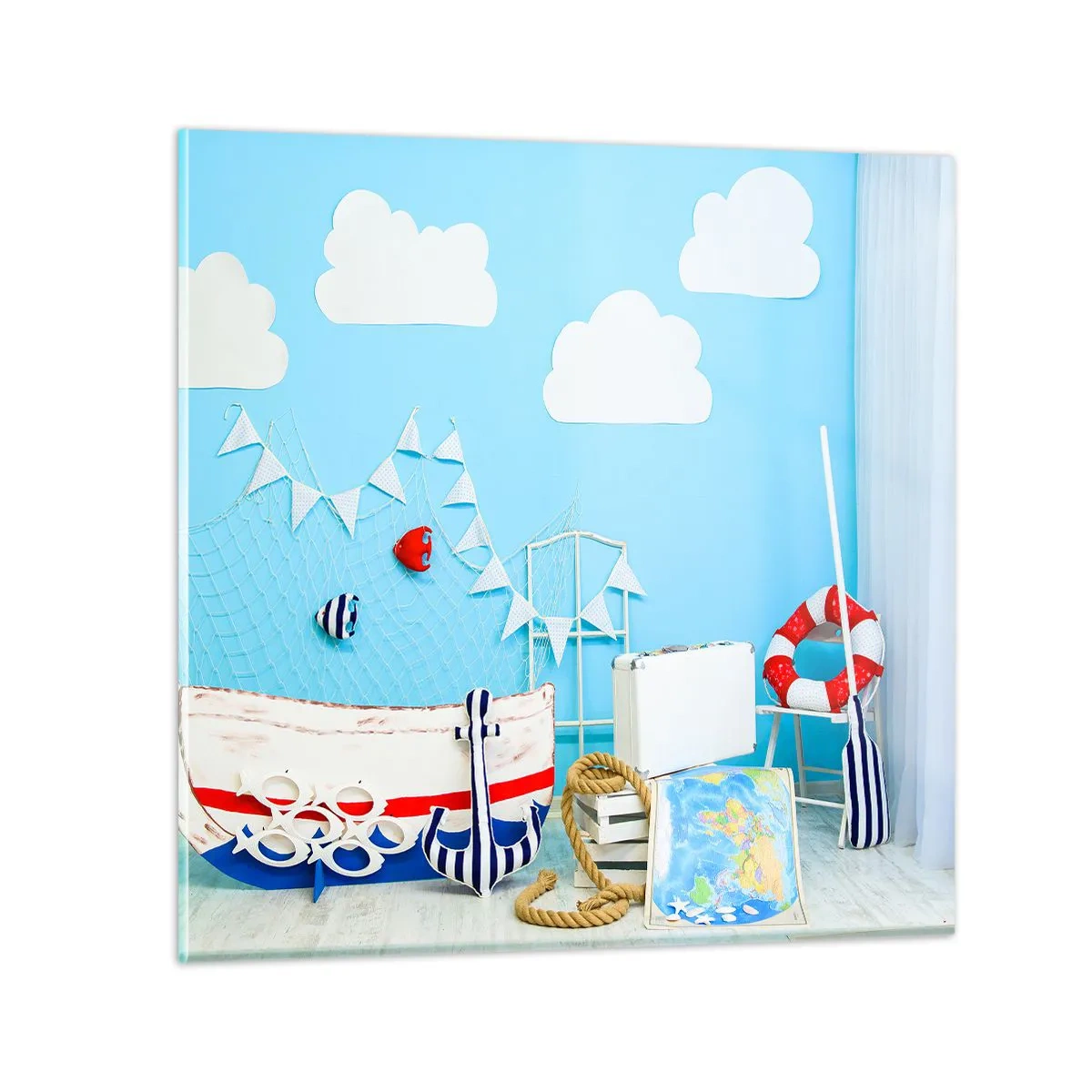 Obraz na skle - Dětský stesk za dobrodružstvím - 60x60 cm