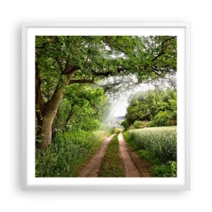 Plakát v bílém rámu - Et in Arcadia ego - 60x60 cm