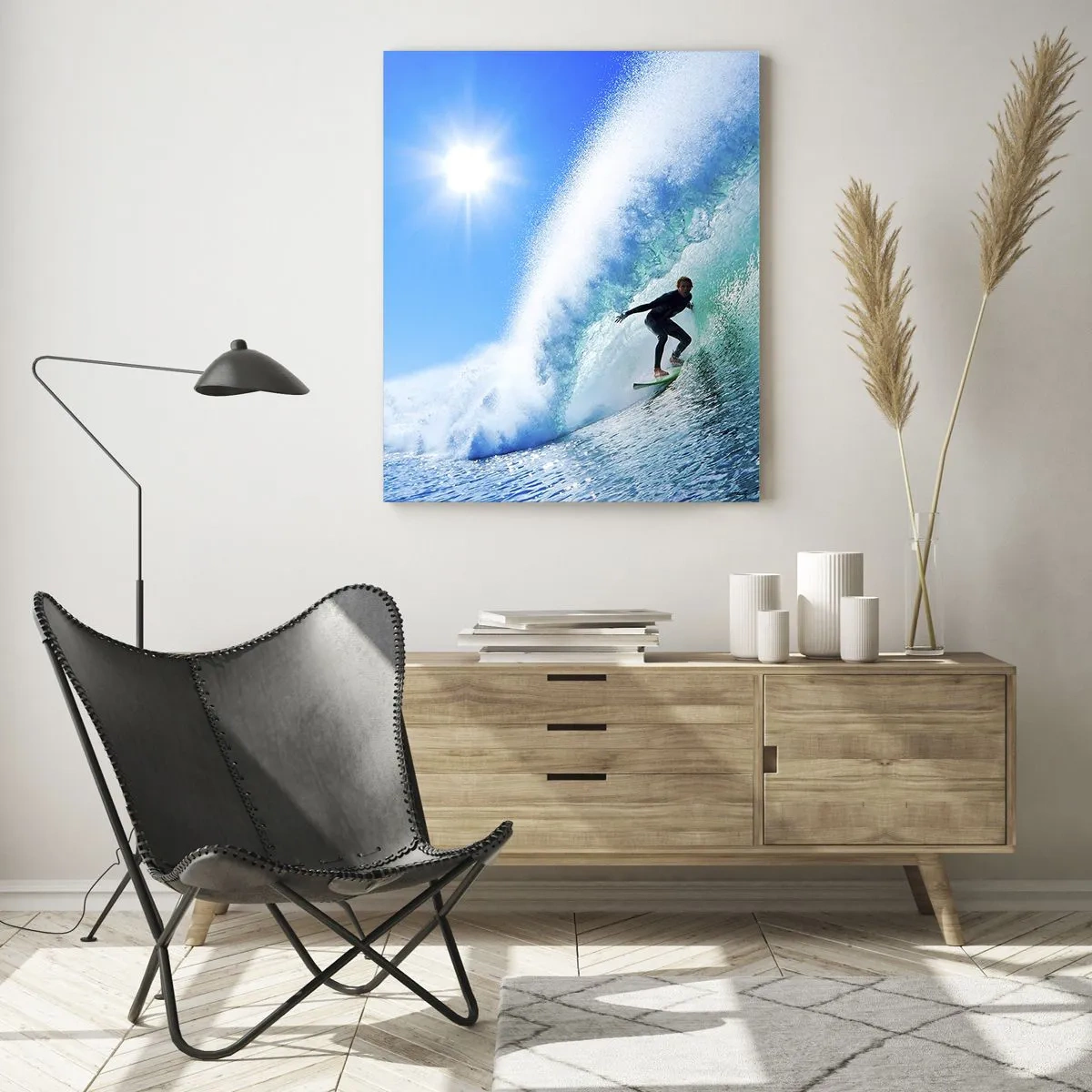 Obraz na skle - Přes velký blankyt - 50x70 cm