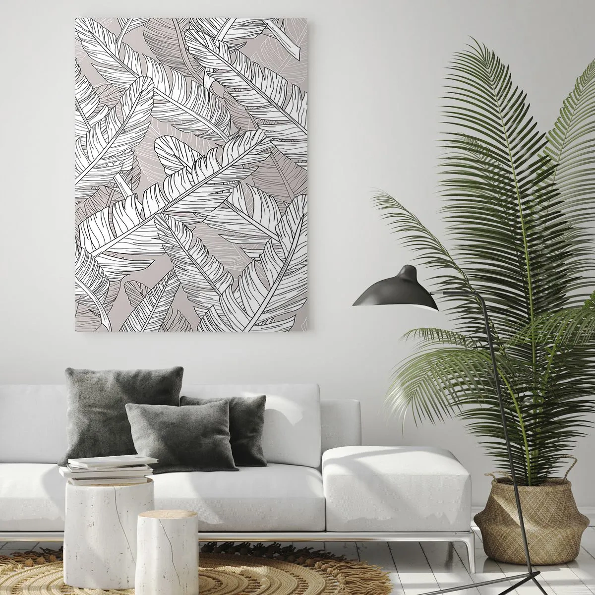 Obraz na skle - Víření peří - 50x70 cm
