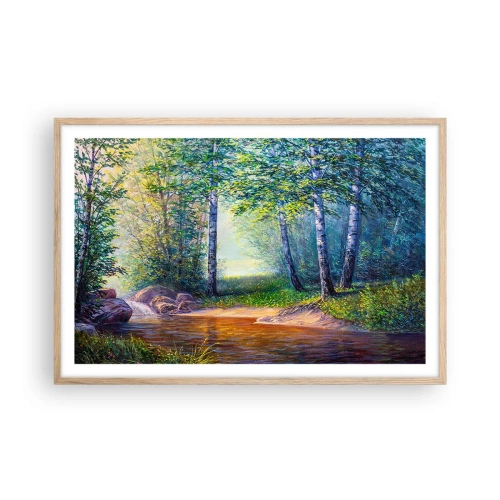 Plakát v rámu světlý dub - Scénář selanky - 91x61 cm