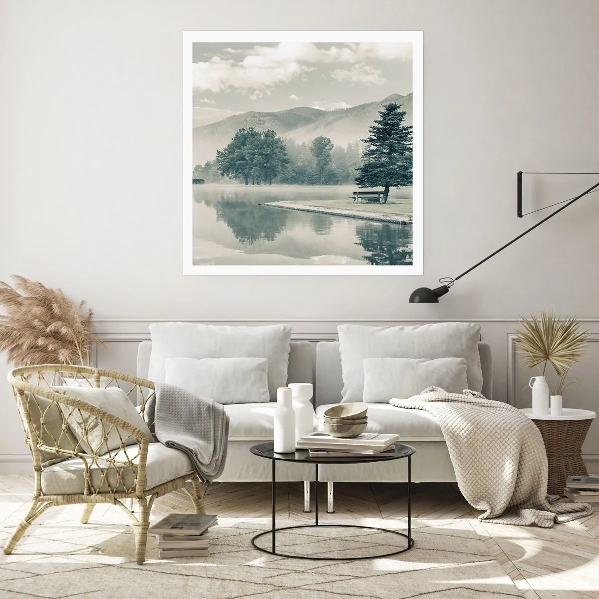 Plakát - Jezero ještě spí - 50x50 cm