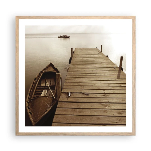 Plakát v rámu světlý dub - Velký klid - 60x60 cm