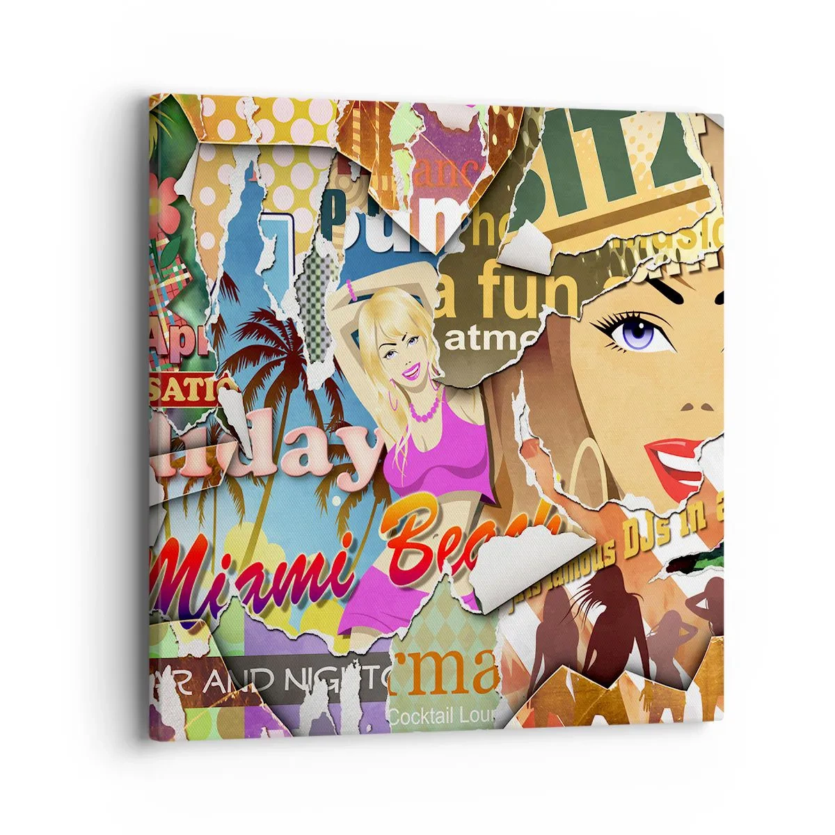 Obraz na plátně - Prázdninové retrospektiva - 40x40 cm