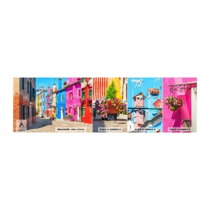 Vzor Fototapety Samolepicí Deluxe Sticker - Městečko „Pod papoušky“ - Město, Itálie, Architektura - 100x30 cm