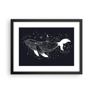 Plakát v černém rámu - V oceánu vesmíru - 40x30 cm