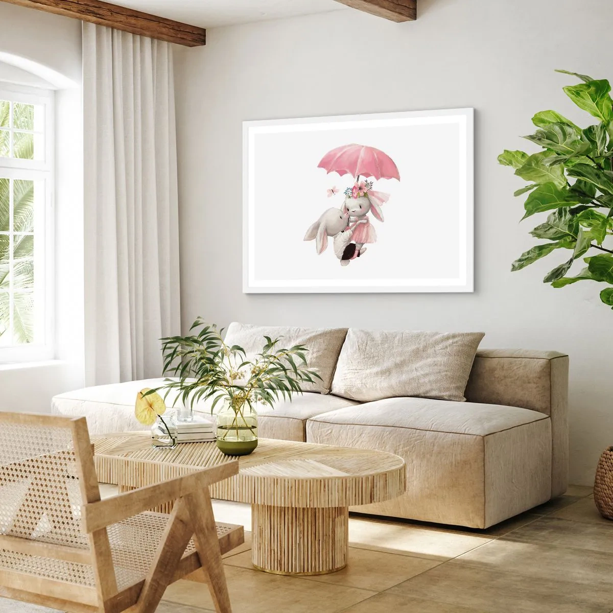 Plakát v bílém rámu - To je láska - 70x50 cm