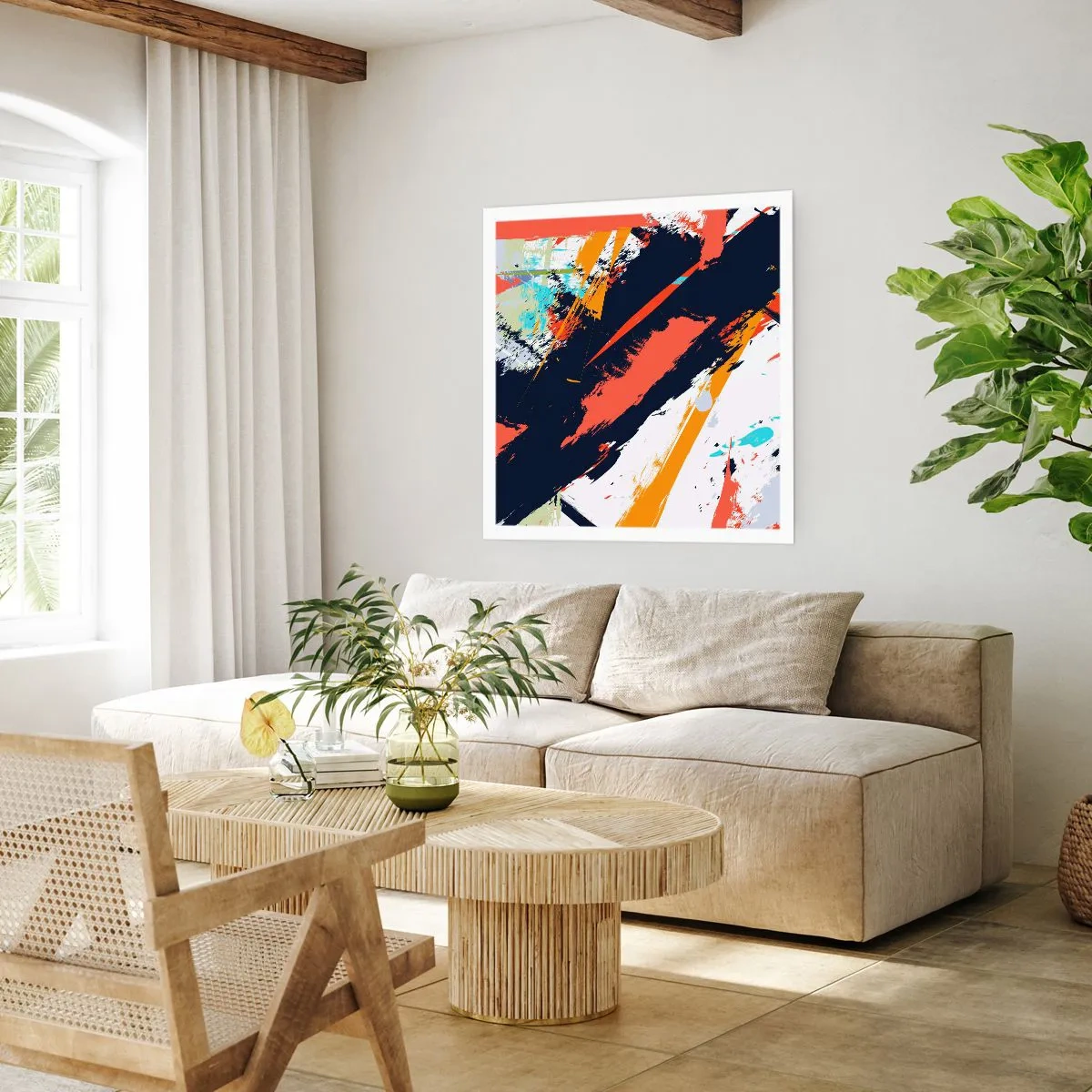 Plakát - Dynamická kompozice - 50x50 cm