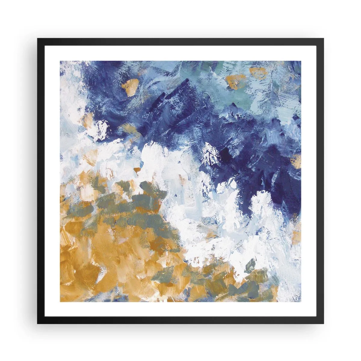 Plakát v černém rámu - Tanec živlů - 60x60 cm