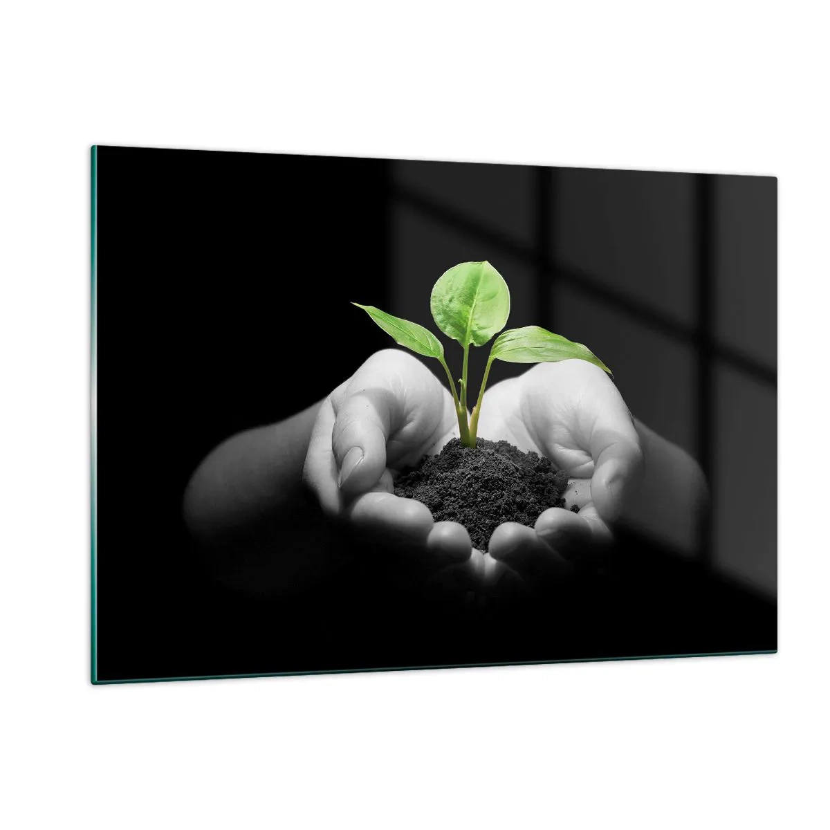 Obraz na skle - Miluji přírodu, chráním ji - 120x80 cm