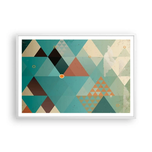 Plakát v bílém rámu - Jednota mnohosti, mnohost jednoty - 100x70 cm