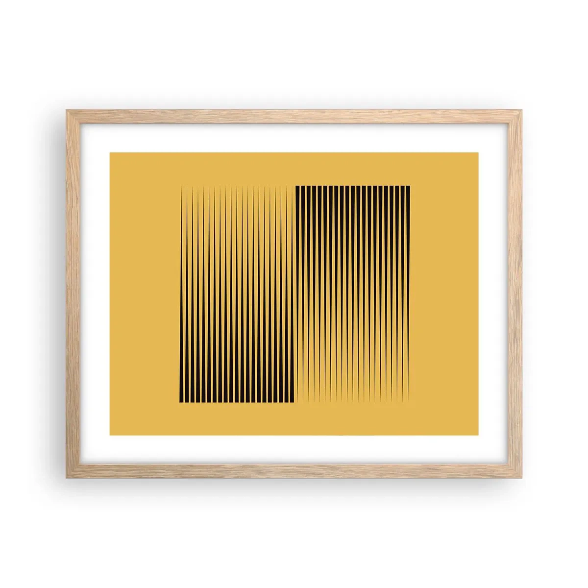 Plakát v rámu světlý dub - Čtverec protikladů - 50x40 cm