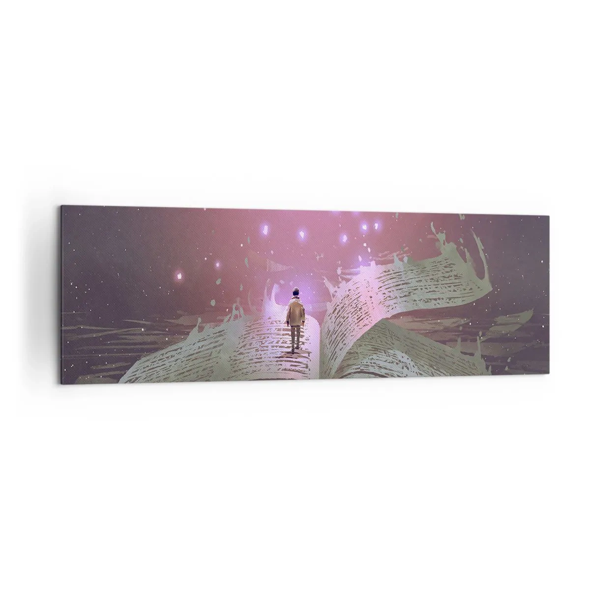 Obraz na plátně - Pozvánka do jiného světa - přečti si to! - 160x50 cm