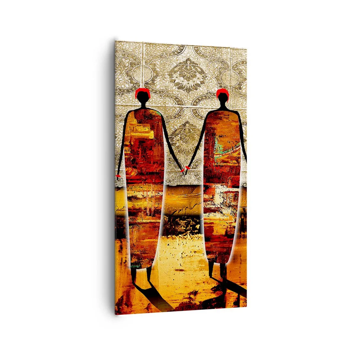 Obraz na plátně - Etnická kompozice v barvách Afriky - 65x120 cm