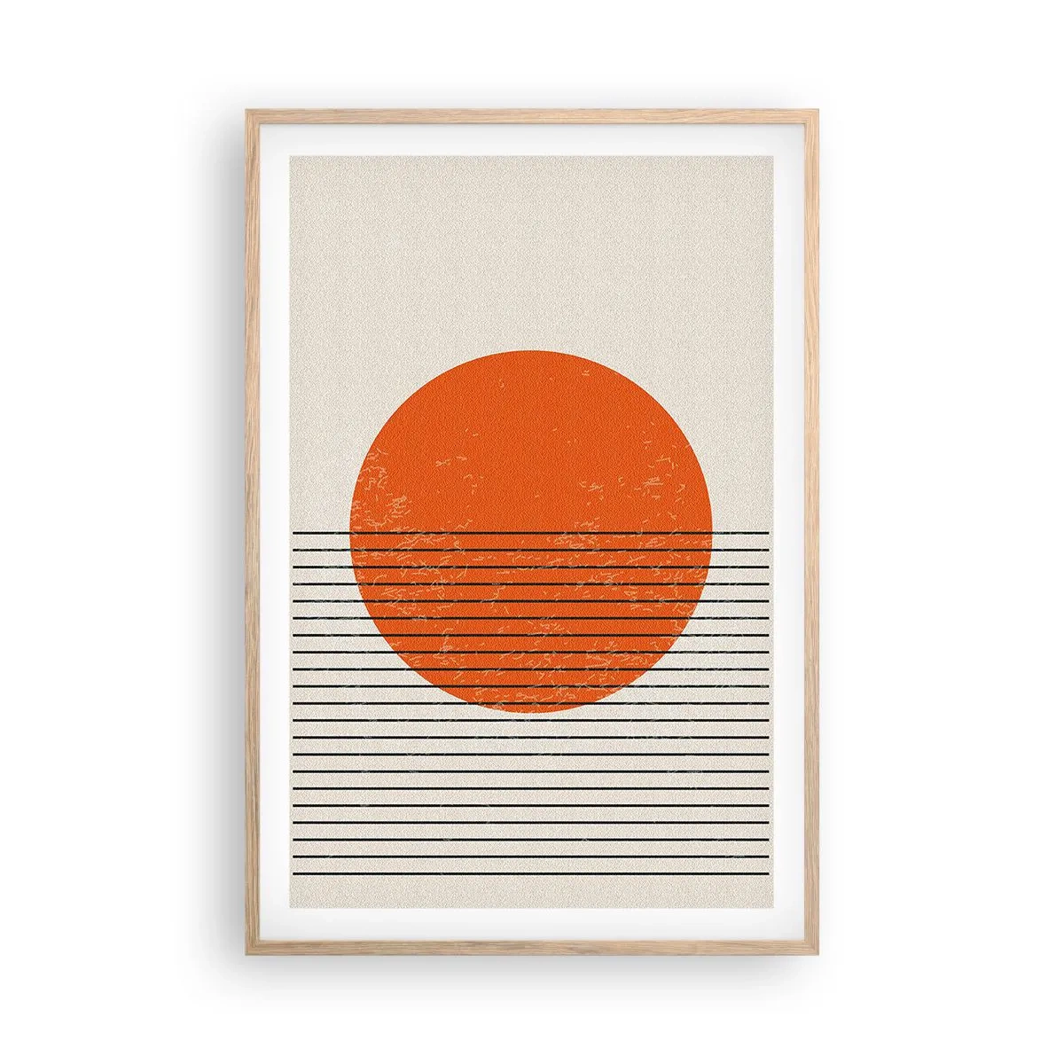 Plakát v rámu světlý dub - Vždy slunce - 61x91 cm