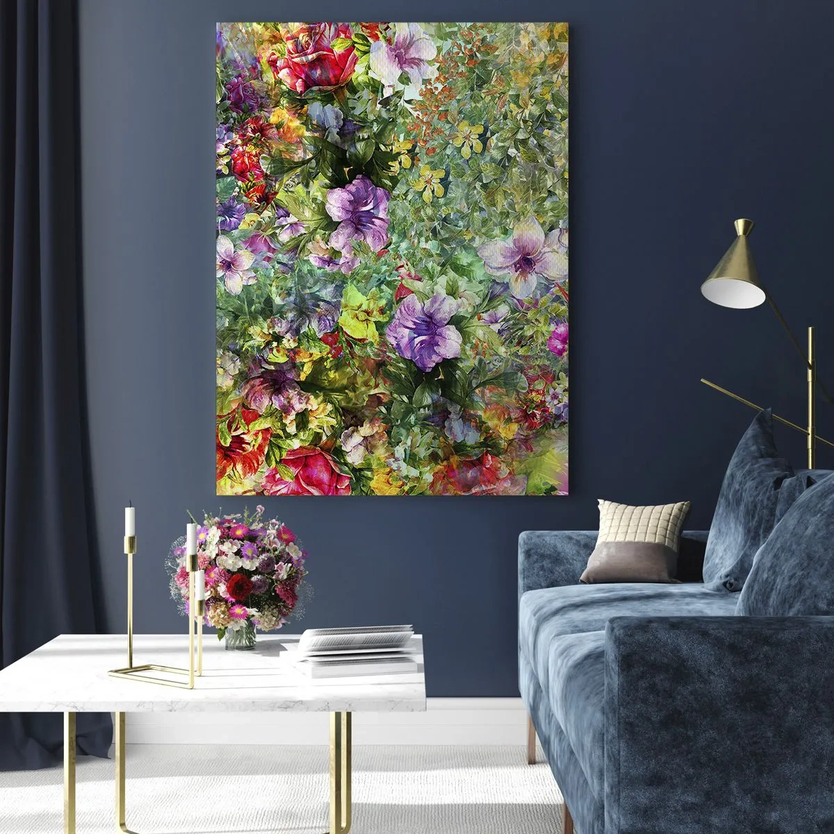 Obraz na skle - Do květů, k záhubě - 50x70 cm