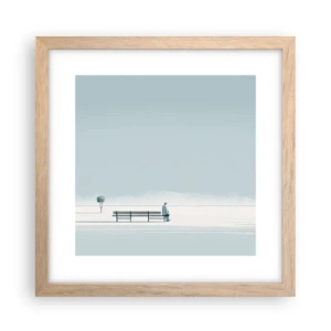 Plakát v rámu světlý dub - Ano, čekám. - 30x30 cm