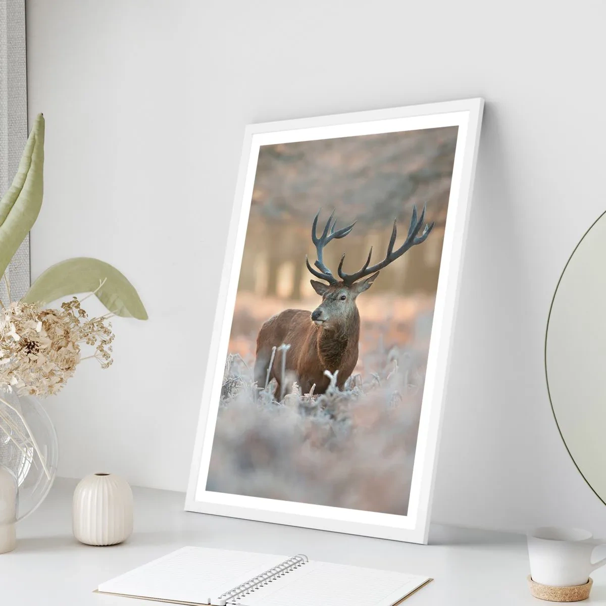 Plakát v bílém rámu - Svěží ráno - 61x91 cm