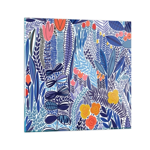 Obraz na skle - Havajská zahrada - 40x40 cm