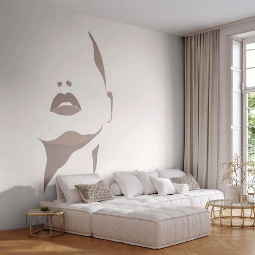 Fototapeta Standard Eco - Stvořená ze světla a stínu - ženská tvář, Žena, Kus - 450x315 cm