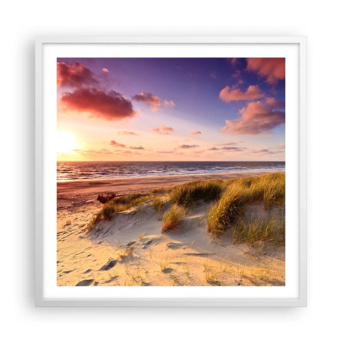 Plakát v bílém rámu - Už v létě voní vzduch - 60x60 cm