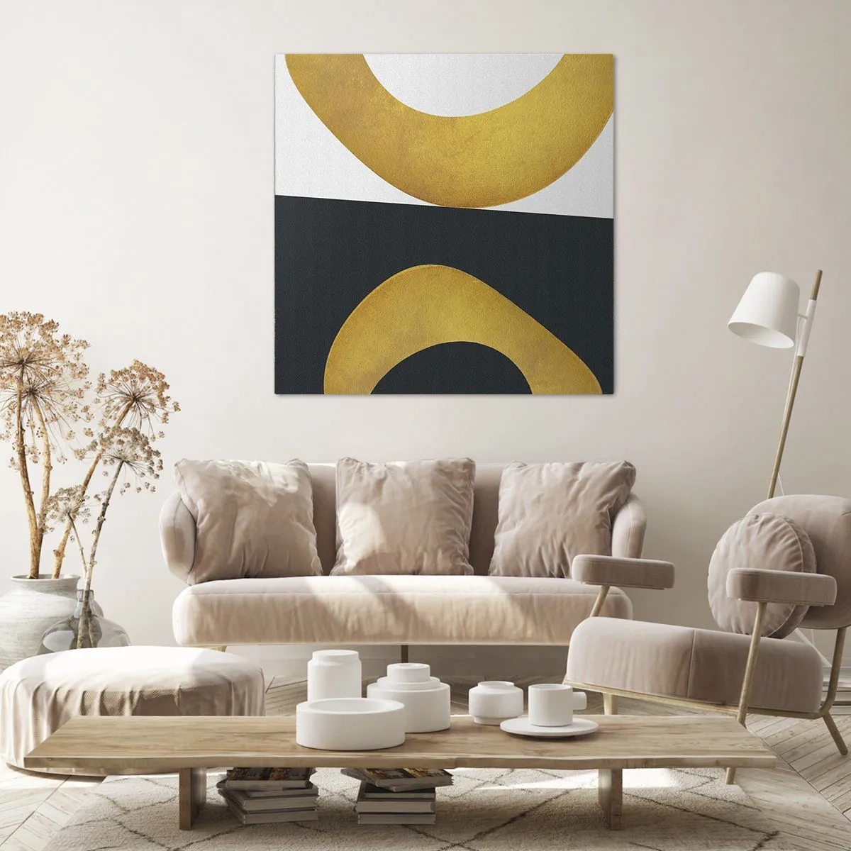 Obraz na plátně - Zaprvé: zlato - 40x40 cm