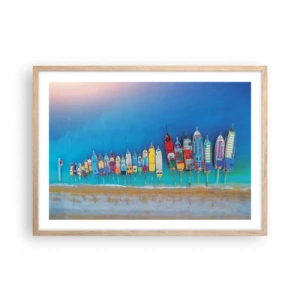 Plakát v rámu světlý dub - Z ptačí perspektivy - 70x50 cm