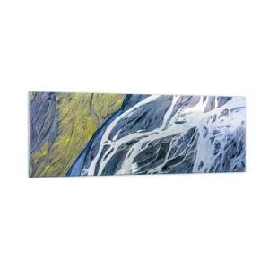 Obraz na skle - Jeskynní malby přírody - 90x30 cm