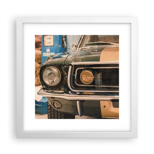 Plakát v bílém rámu - Setkání s legendou - 30x30 cm