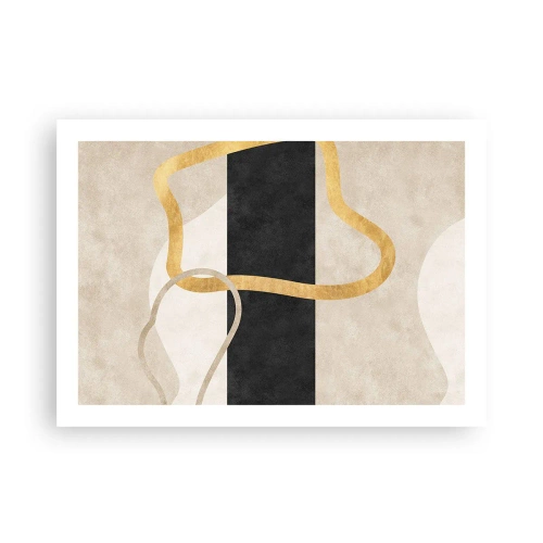 Plakát - Tvary ve smyčce - 70x50 cm