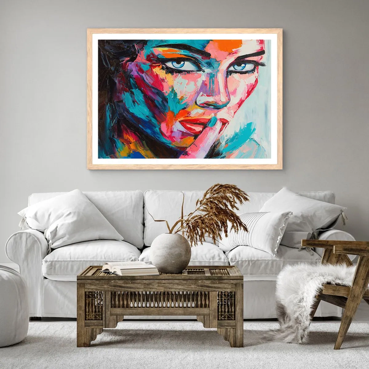 Plakát v rámu světlý dub - Naše první tajemství - 100x70 cm