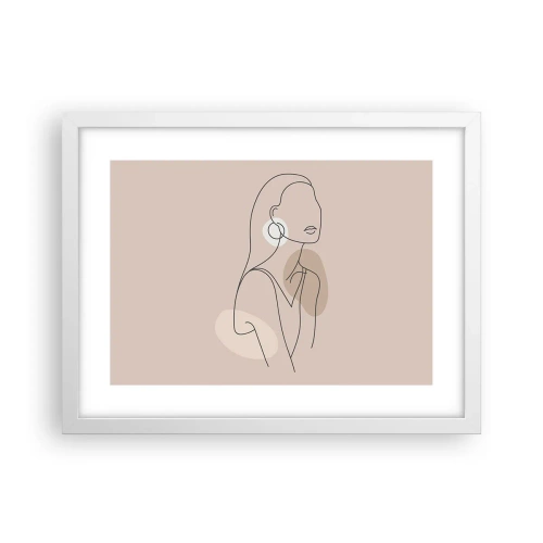 Plakát v bílém rámu - Dívčí ikona - 40x30 cm