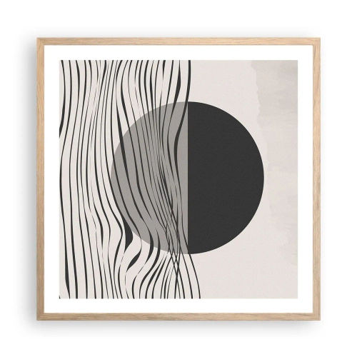 Plakát v rámu světlý dub - Poloviční kompozice - 60x60 cm