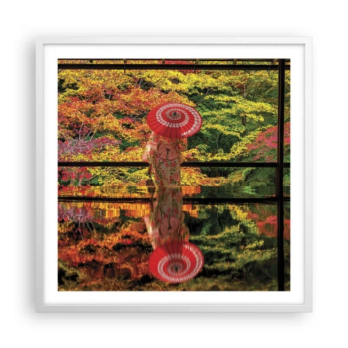 Plakát v bílém rámu - V chrámu přírody - 60x60 cm