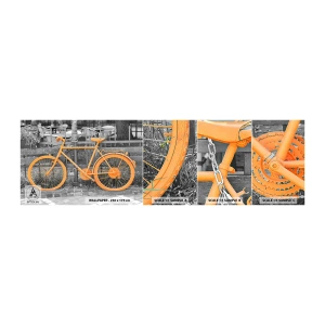 Vzor Fototapety Samolepicí Deluxe Sticker - Jdi, já tu počkám - Vintage kolo, Město, Cestování - 100x30 cm