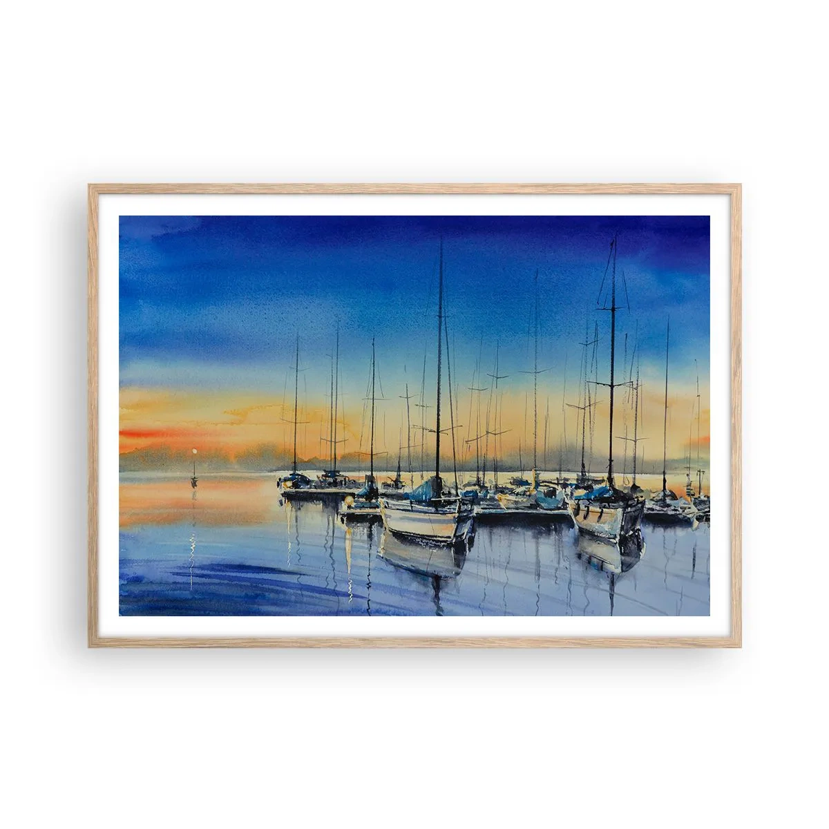 Plakát v rámu světlý dub - Konec dobrého dne - 100x70 cm