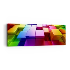 Obraz na plátně - Op-artové společně v týmu - 90x30 cm