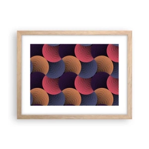 Plakát v rámu světlý dub - V kruhovém rytmu - 40x30 cm