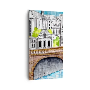 Obraz na plátně - Město jako malované - 55x100 cm