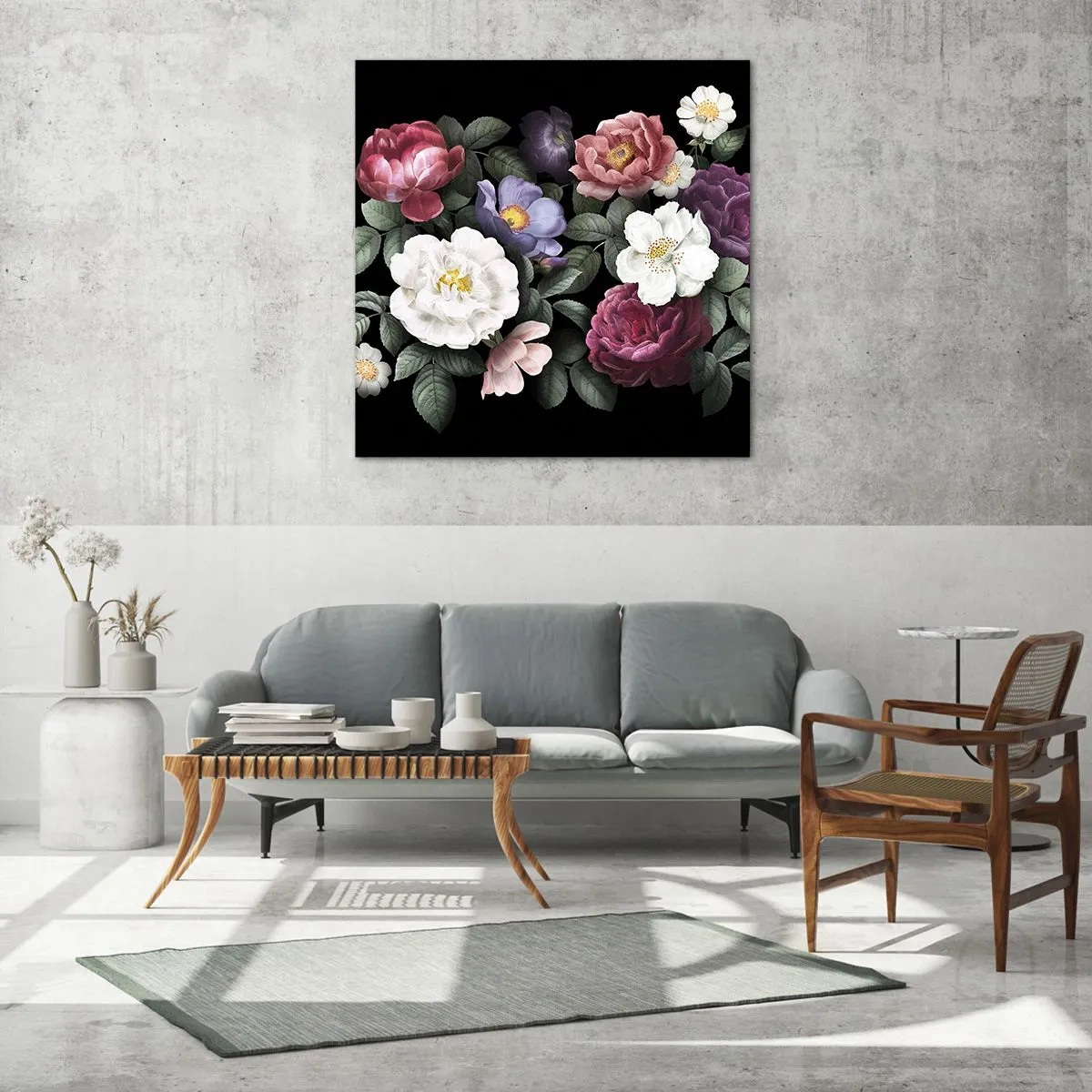 Obraz na skle - Z anglické zahrady - 70x70 cm