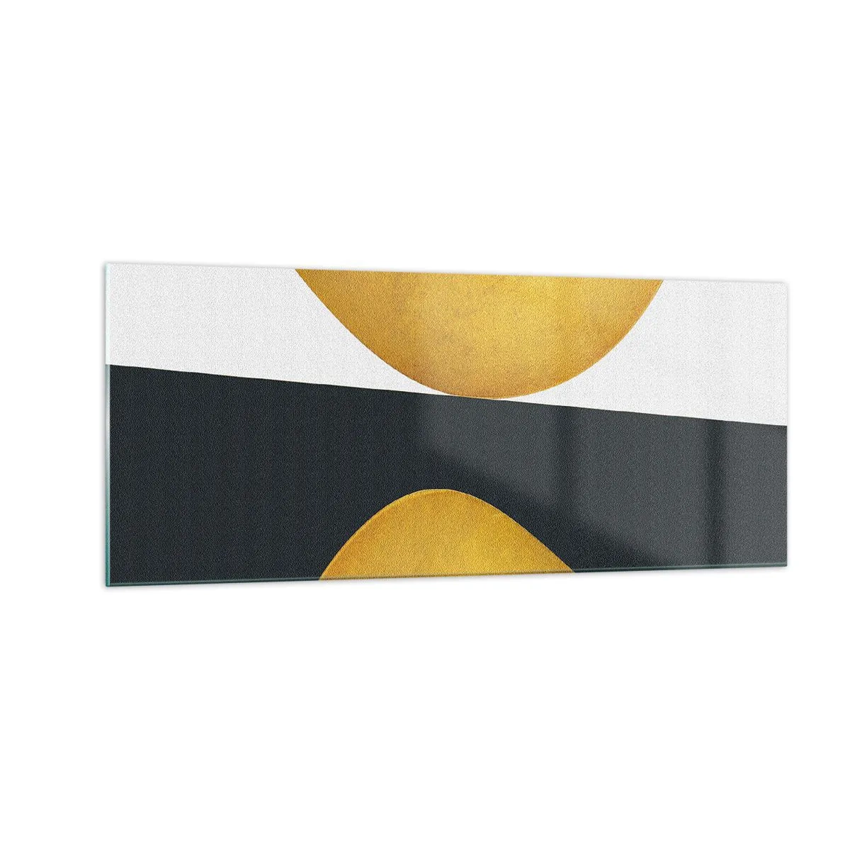 Obraz na skle - Zaprvé: zlato - 100x40 cm