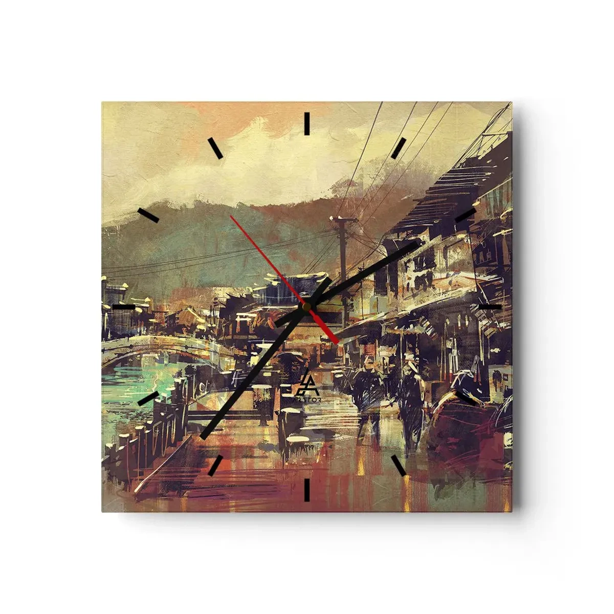 Nástěnné hodiny - Život jako bohatství šedi - 40x40 cm