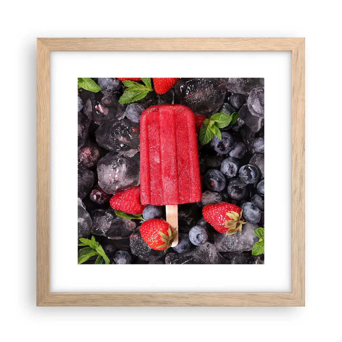 Plakát v rámu světlý dub - Chuť horkého léta - 30x30 cm