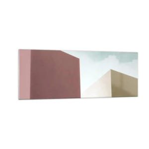 Obraz na skle - Geometrie slunečného léta - 140x50 cm