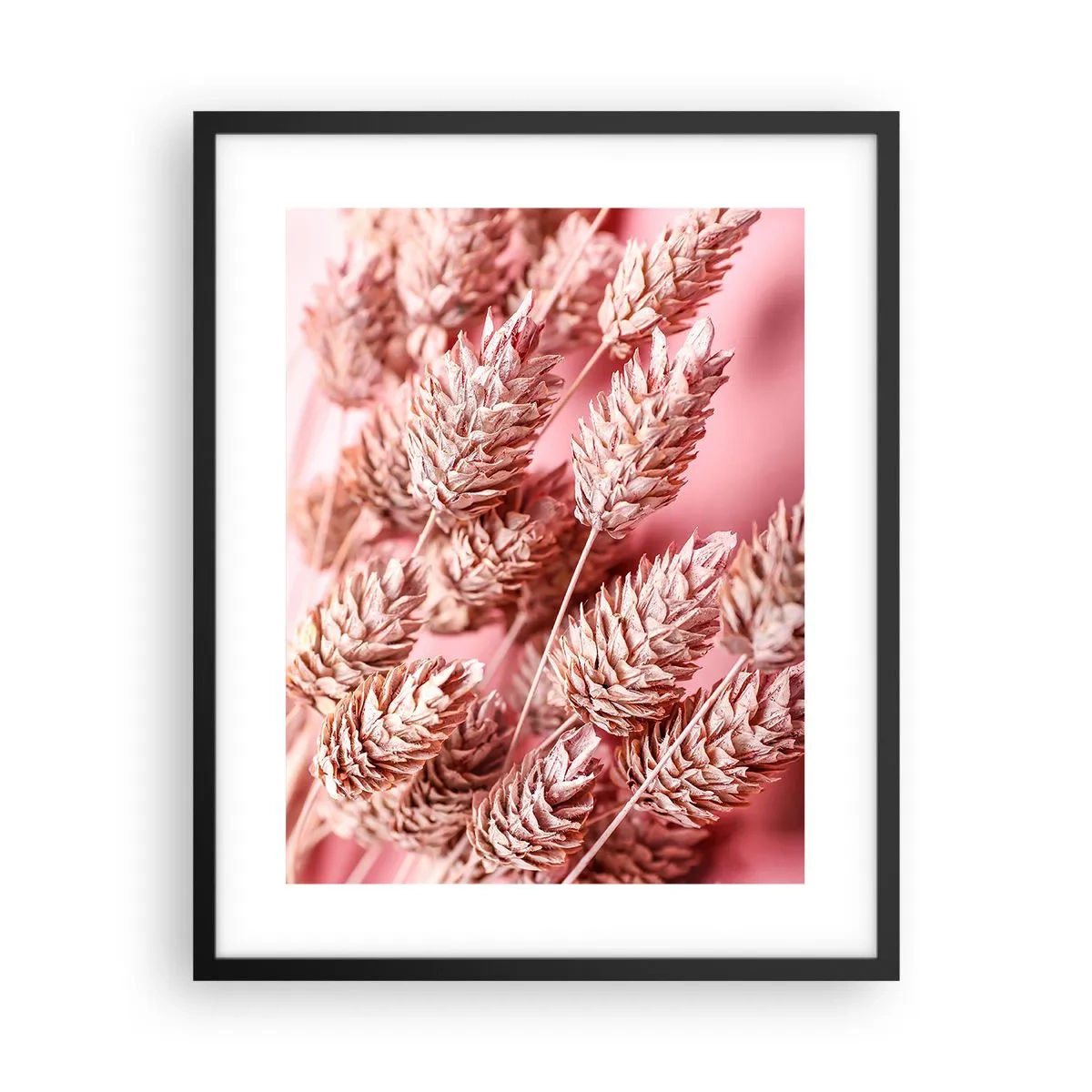 Plakát v černém rámu - Květinová kaskáda v růžové - 40x50 cm