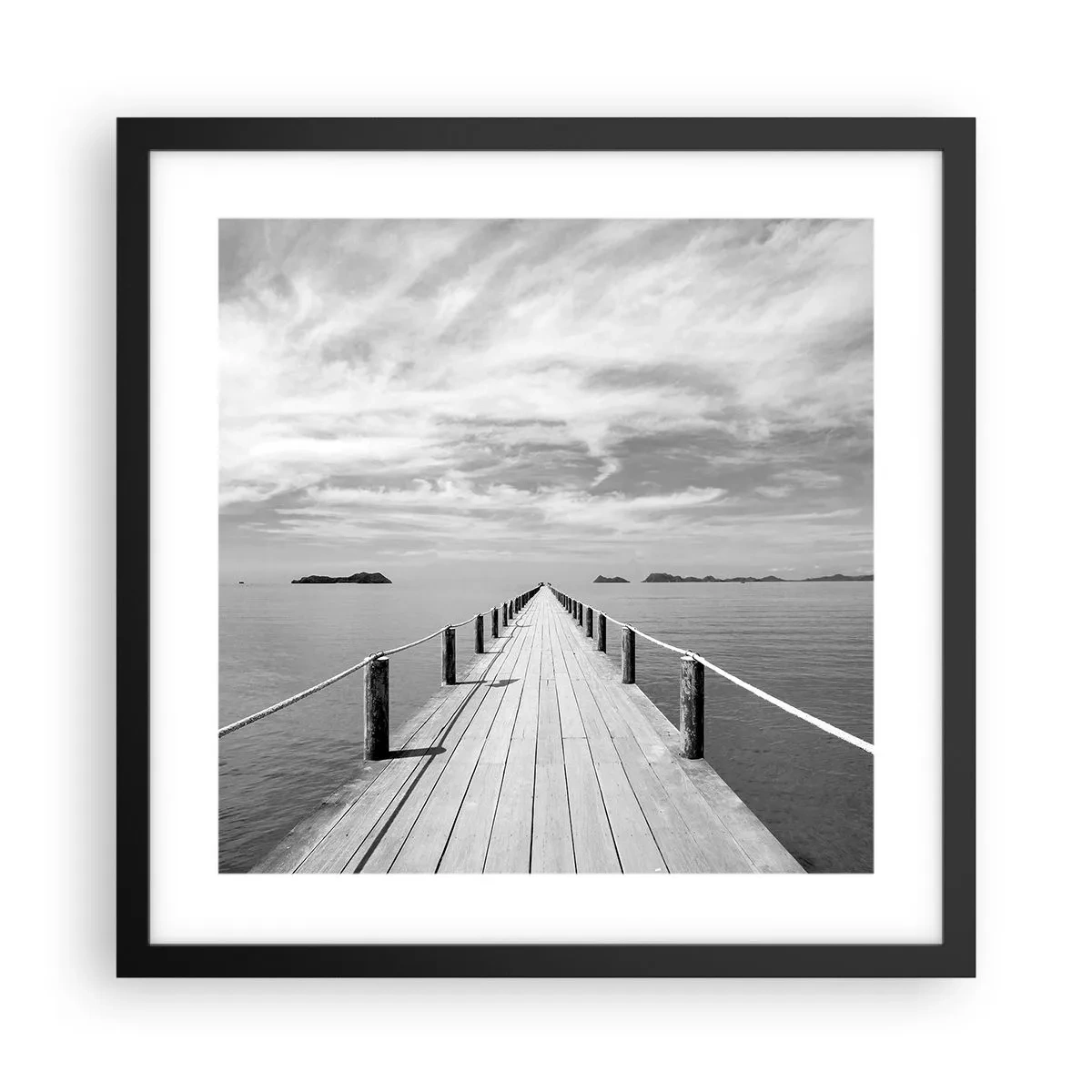 Plakát v černém rámu - Co takhle cesta… - 40x40 cm