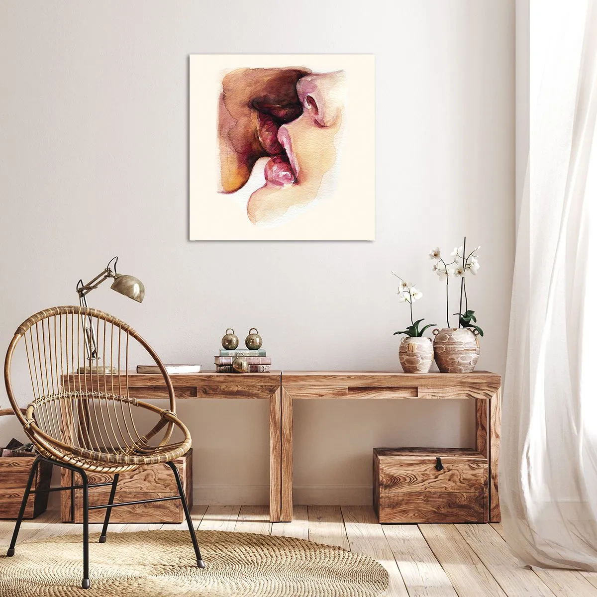 Obraz na plátně - Jako noc a den, země a nebe - 50x50 cm